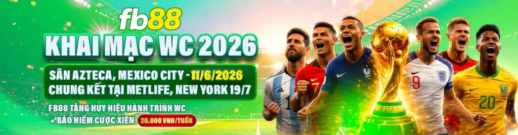 FB88 khai mạc World Cup 2026 thưởng thể thao 150%