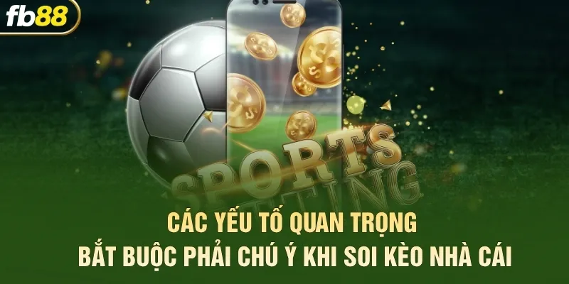 Các yếu tố quan trọng bắt buộc phải chú ý khi soi kèo nhà cái