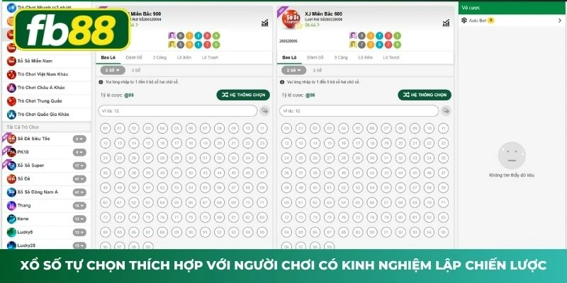 Xổ số tự chọn thích hợp với người chơi có kinh nghiệm lập chiến lược